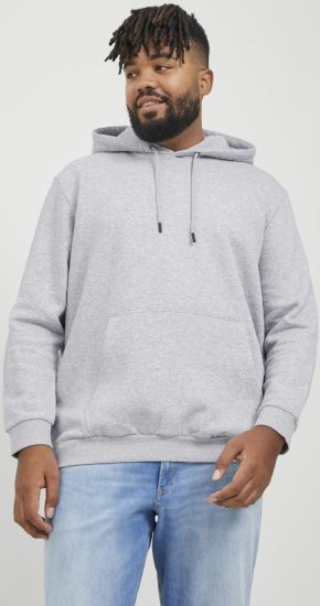 Jack & Jones BRADLEY Hoodie Light Grey Melange - Sweatshirts & hoodies - Sweatshirts/Hoodies grande taille homme
