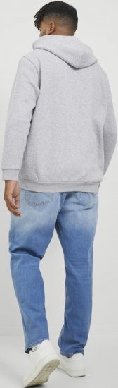 Jack & Jones BRADLEY Hoodie Light Grey Melange - Sweatshirts & hoodies - Sweatshirts/Hoodies grande taille homme