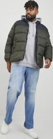 Jack & Jones BRADLEY Hoodie Light Grey Melange - Sweatshirts & hoodies - Sweatshirts/Hoodies grande taille homme