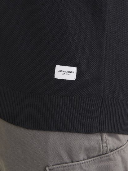 Jack & Jones HILL Knitted Sweater Black - Sweatshirts & hoodies - Sweatshirts/Hoodies grande taille homme