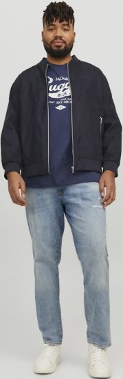 Jack & Jones ROCKY Faux Suede Bomber Jacket Jet Black - Vestes - Vestes homme grandes tailles