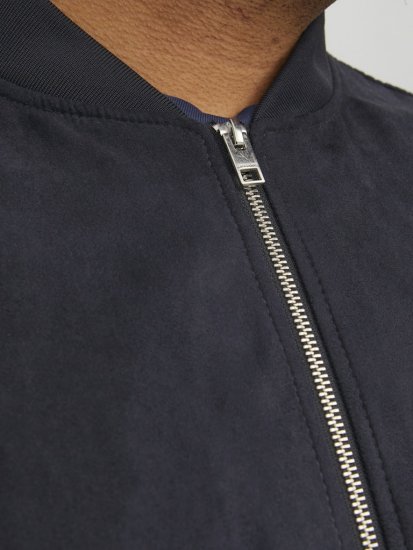Jack & Jones ROCKY Faux Suede Bomber Jacket Jet Black - Vestes - Vestes homme grandes tailles