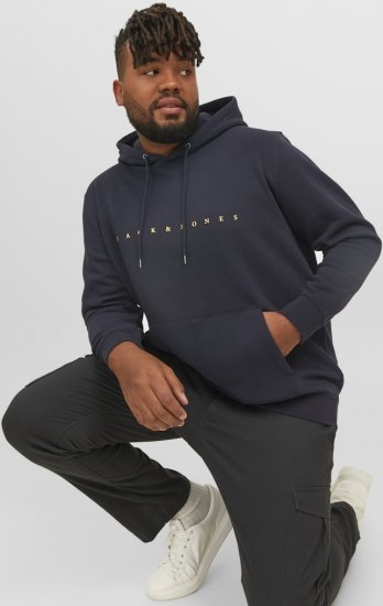 Jack & Jones STAR Hoodie Dark Navy - Sweatshirts & hoodies - Sweatshirts/Hoodies grande taille homme