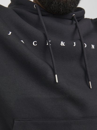 Jack & Jones STAR Hoodie Black - Sweatshirts & hoodies - Sweatshirts/Hoodies grande taille homme
