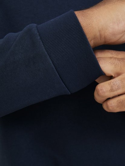 Jack & Jones BRADLEY Sweatshirt Navy Blazer - Sweatshirts & hoodies - Sweatshirts/Hoodies grande taille homme