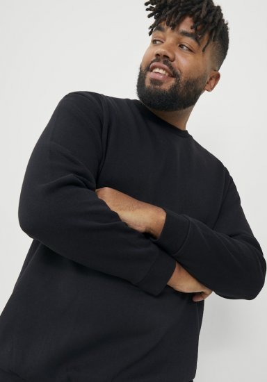 Jack & Jones BRADLEY Sweatshirt Black - Sweatshirts & hoodies - Sweatshirts/Hoodies grande taille homme