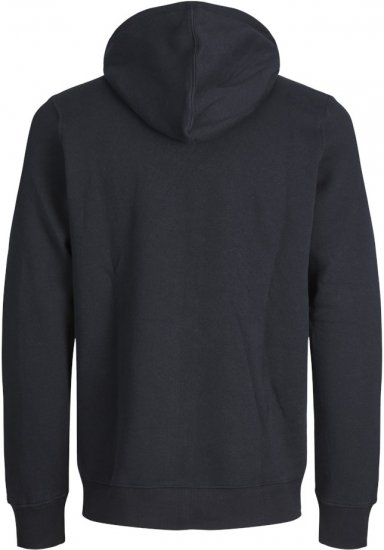 Jack & Jones BRADLEY Zip Hoodi Black - Sweatshirts & hoodies - Sweatshirts/Hoodies grande taille homme