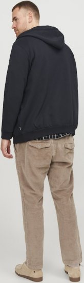 Jack & Jones BRADLEY Zip Hoodi Black - Sweatshirts & hoodies - Sweatshirts/Hoodies grande taille homme