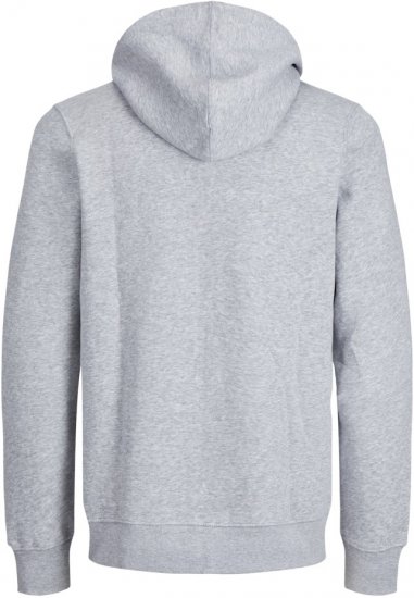Jack & Jones BRADLEY Zip Hoodie Light Grey Melange - Sweatshirts & hoodies - Sweatshirts/Hoodies grande taille homme
