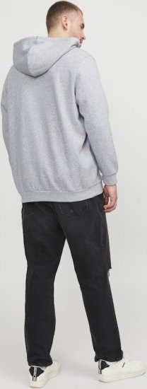 Jack & Jones BRADLEY Zip Hoodie Light Grey Melange - Sweatshirts & hoodies - Sweatshirts/Hoodies grande taille homme