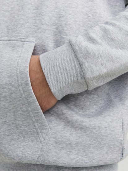 Jack & Jones BRADLEY Zip Hoodie Light Grey Melange - Sweatshirts & hoodies - Sweatshirts/Hoodies grande taille homme