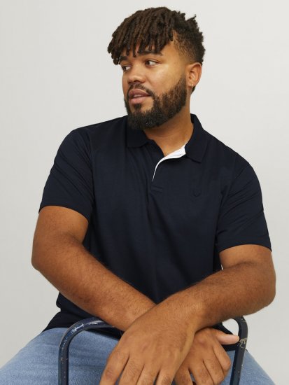 Jack & Jones Rodney Polo Shirt Night Sky - Polos - Polos homme grande taille