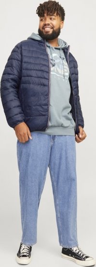 Jack & Jones SPRINT True Red Stitches Quilted Collar Jacket Navy Blazer - Vestes - Vestes homme grandes tailles
