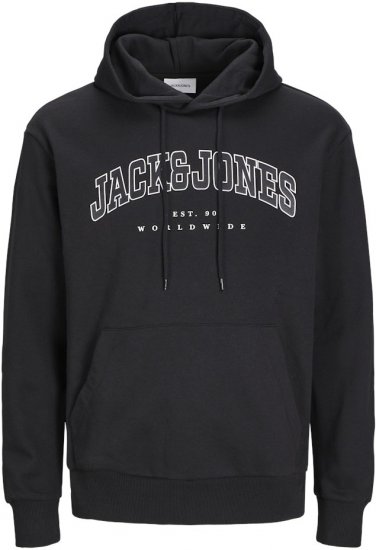 Jack & Jones CALEB Hoodie Black - Sweatshirts & hoodies - Sweatshirts/Hoodies grande taille homme