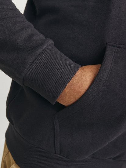 Jack & Jones CALEB Hoodie Black - Sweatshirts & hoodies - Sweatshirts/Hoodies grande taille homme