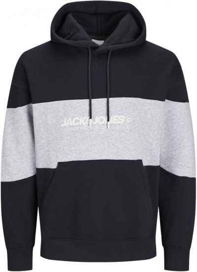 Jack & Jones LEGACY 2 Color Hoodie Black - Sweatshirts & hoodies - Sweatshirts/Hoodies grande taille homme