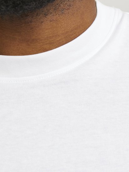 Jack & Jones BRADLEY T-Shirt White - T-shirts - T-shirts Homme Grande Taille