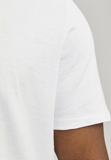 Jack & Jones BRADLEY T-Shirt White - T-shirts - T-shirts Homme Grande Taille