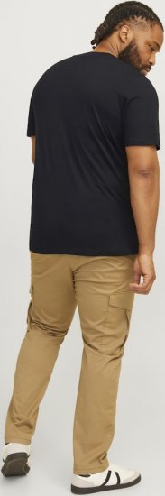 Jack & Jones CALEB VARSITY O-Neck T-Shirt Black - T-shirts - T-shirts Homme Grande Taille