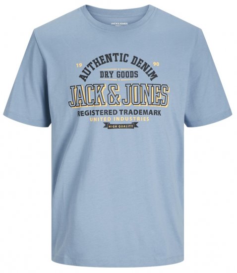 Jack & Jones JJELOGO O-Neck T-Shirt Mountain Spring - T-shirts - T-shirts Homme Grande Taille