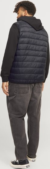 Jack & Jones SPRINT BODYWARMER With Collar Black - Vestes - Vestes homme grandes tailles