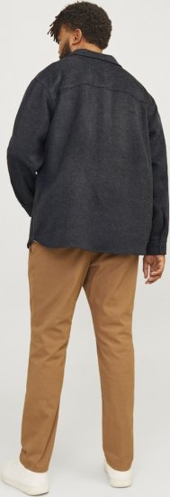 Jack & Jones BRADLEY OLLIE Overshirt LS Black - Chemises - Chemises Grandes Tailles Hommes
