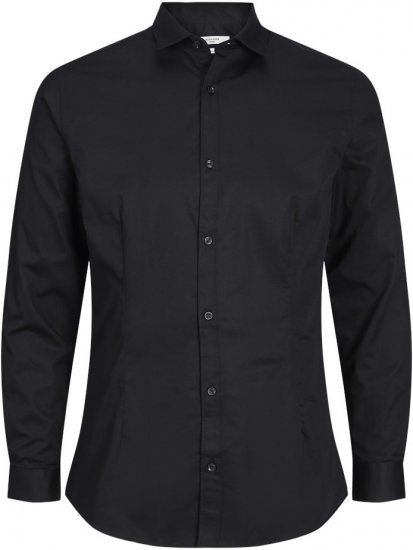 Jack & Jones ARMA LS Shirt Black - Chemises - Chemises Grandes Tailles Hommes