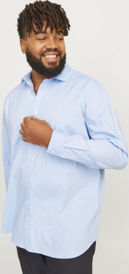Jack & Jones ARMA LS Shirt Cashmere Blue - Chemises - Chemises Grandes Tailles Hommes