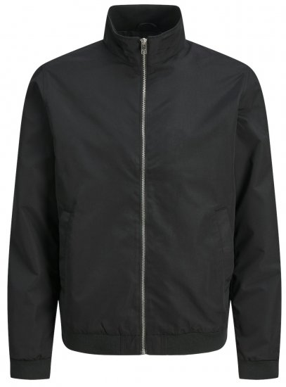 Jack & Jones JJROY HARRINGTON BOMBER Jacket Black - Vestes - Vestes homme grandes tailles