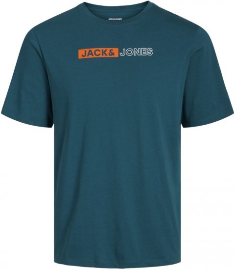 Jack & Jones CORP Logo Play 5 T-Shirt Deep Teal - T-shirts - T-shirts Homme Grande Taille