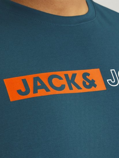 Jack & Jones CORP Logo Play 5 T-Shirt Deep Teal - T-shirts - T-shirts Homme Grande Taille