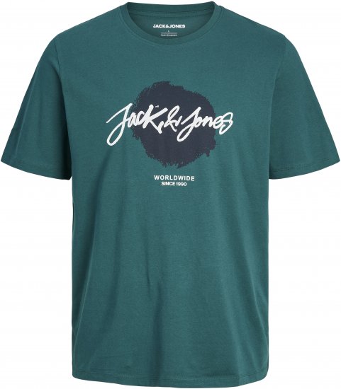Jack & Jones TILEY T-Shirt Deep Teal - T-shirts - T-shirts Homme Grande Taille