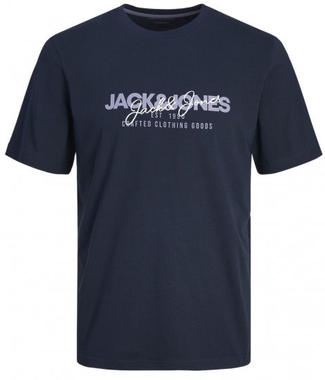 Jack & Jones JJALVIS T-Shirt Navy Blazer - T-shirts - T-shirts Homme Grande Taille
