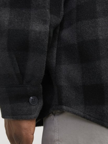 Jack & Jones ZAC BRUSHED Long Sleeve OVERSHIRT Grey - Chemises - Chemises Grandes Tailles Hommes