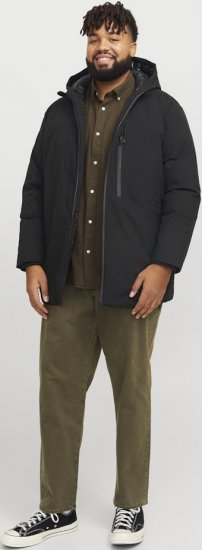 Jack & Jones PAYNE Windproof Parka Black - Vestes - Vestes homme grandes tailles