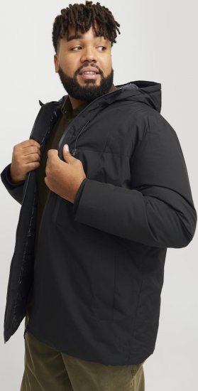 Jack & Jones PAYNE Windproof Parka Black - Vestes - Vestes homme grandes tailles