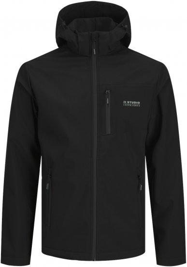 Jack & Jones JJTAYLOR Softshell Jacket Black - Vestes - Vestes homme grandes tailles
