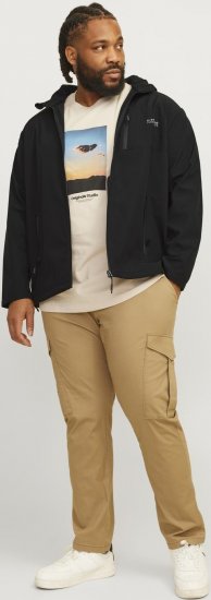 Jack & Jones JJTAYLOR Softshell Jacket Black - Vestes - Vestes homme grandes tailles