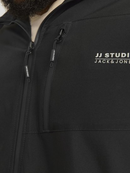 Jack & Jones JJTAYLOR Softshell Jacket Black - Vestes - Vestes homme grandes tailles