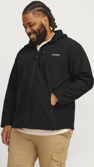Jack & Jones JJTAYLOR Softshell Jacket Black - Vestes - Vestes homme grandes tailles