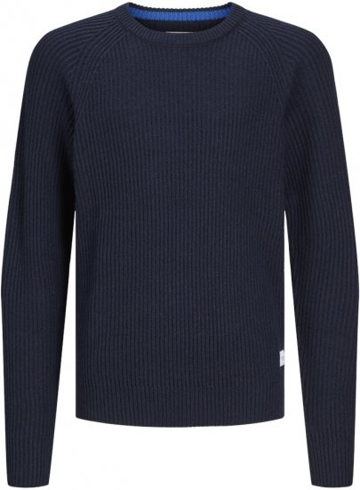 Jack & Jones PANNEL Knitted Sweater Navy Blazer - Sweatshirts & Hoodies - Sweatshirts/Hoodies grande taille homme