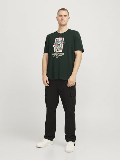 Jack & Jones XMAS Christmas Skull T-Shirt Dark Slate Grey - T-shirts - T-shirts Homme Grande Taille