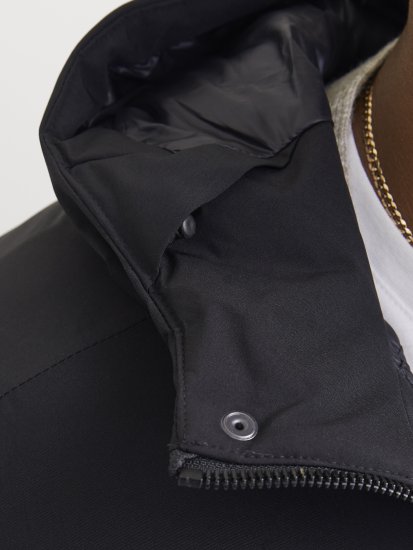 Jack & Jones KEEN Windproof Parka Black - Vestes - Vestes homme grandes tailles