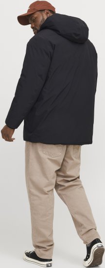 Jack & Jones KEEN Windproof Parka Black - Vestes - Vestes homme grandes tailles