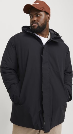 Jack & Jones KEEN Windproof Parka Black - Vestes - Vestes homme grandes tailles