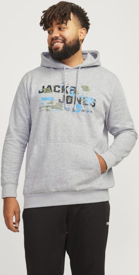 Jack & Jones JCOOUTDOOR Hoodie Light Grey - Sweatshirts & hoodies - Sweatshirts/Hoodies grande taille homme