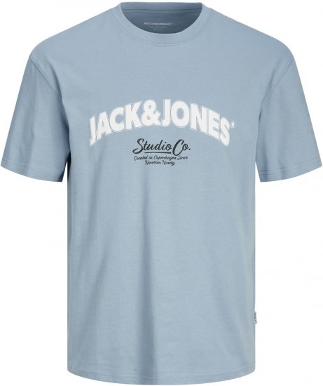 Jack & Jones JORBRONX T-Shirt Light Blue - T-shirts - T-shirts Homme Grande Taille