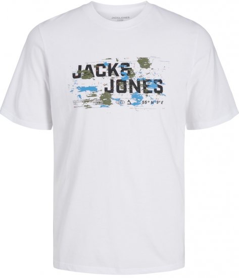 Jack & Jones JCOOUTDOOR LOGO T-Shirt White - T-shirts - T-shirts Homme Grande Taille