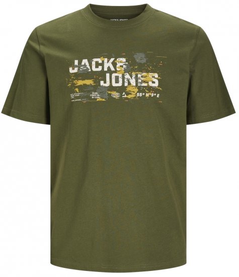 Jack & Jones JCOOUTDOOR LOGO T-Shirt Cypress - T-shirts - T-shirts Homme Grande Taille