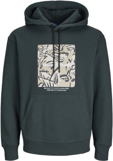 Jack & Jones ESTERBRO Hoodie Dark Green - Sweatshirts & hoodies - Sweatshirts/Hoodies grande taille homme